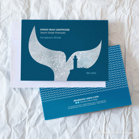 Fanad Light House Teach Solais Fhánada - Humpback Whale | Greetings Card