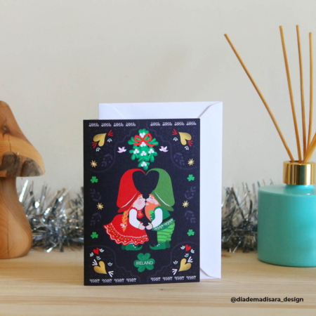 kissing Gnomes | Christmas Card