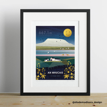 Mount Muckish 667.1m, An Mhucais Co. Donegal Print design