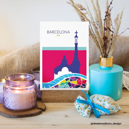 Travel Postcard Barcelona Spain