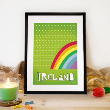 Signed Print Irish Weather Rainbow